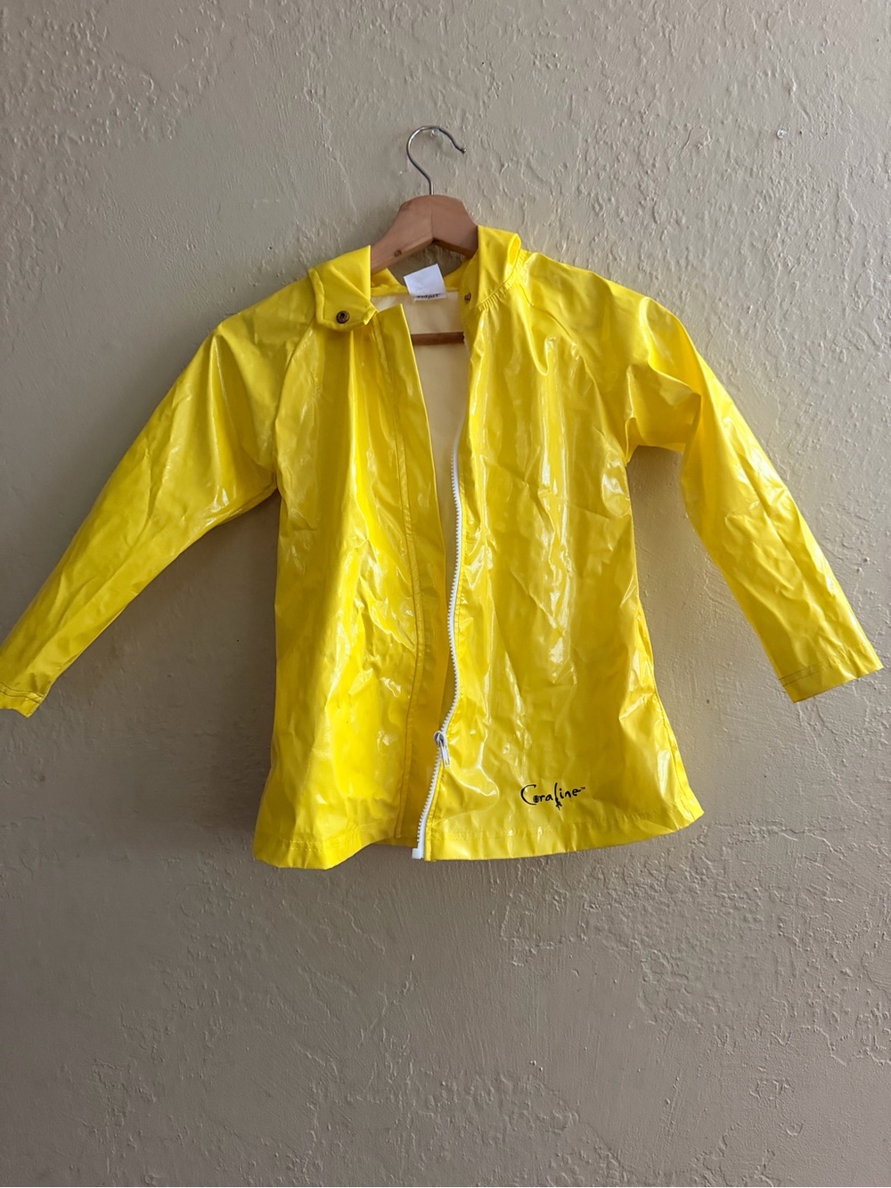 Coraline Yellow Hooded Raincoat